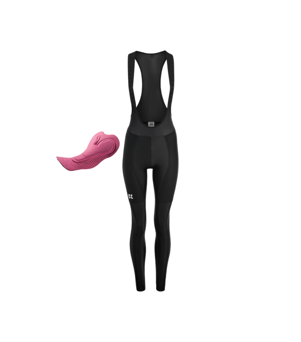 MOTION Z6 | Insulated bib tights + ZX pad | Pure Black | WOMEN