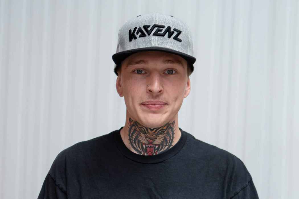 KAVENZ Grey/Black Snapback Cap